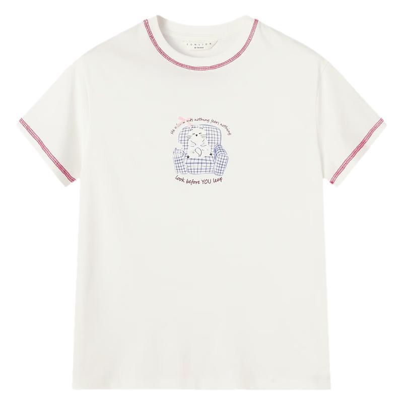 TonLion 2026 Women s Patterned Short-Sleeve T-Shirt L