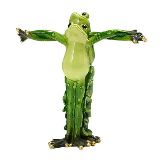 Christmas Santa Hat Frog Statue Indoor Outdoor Garden Frog Resin