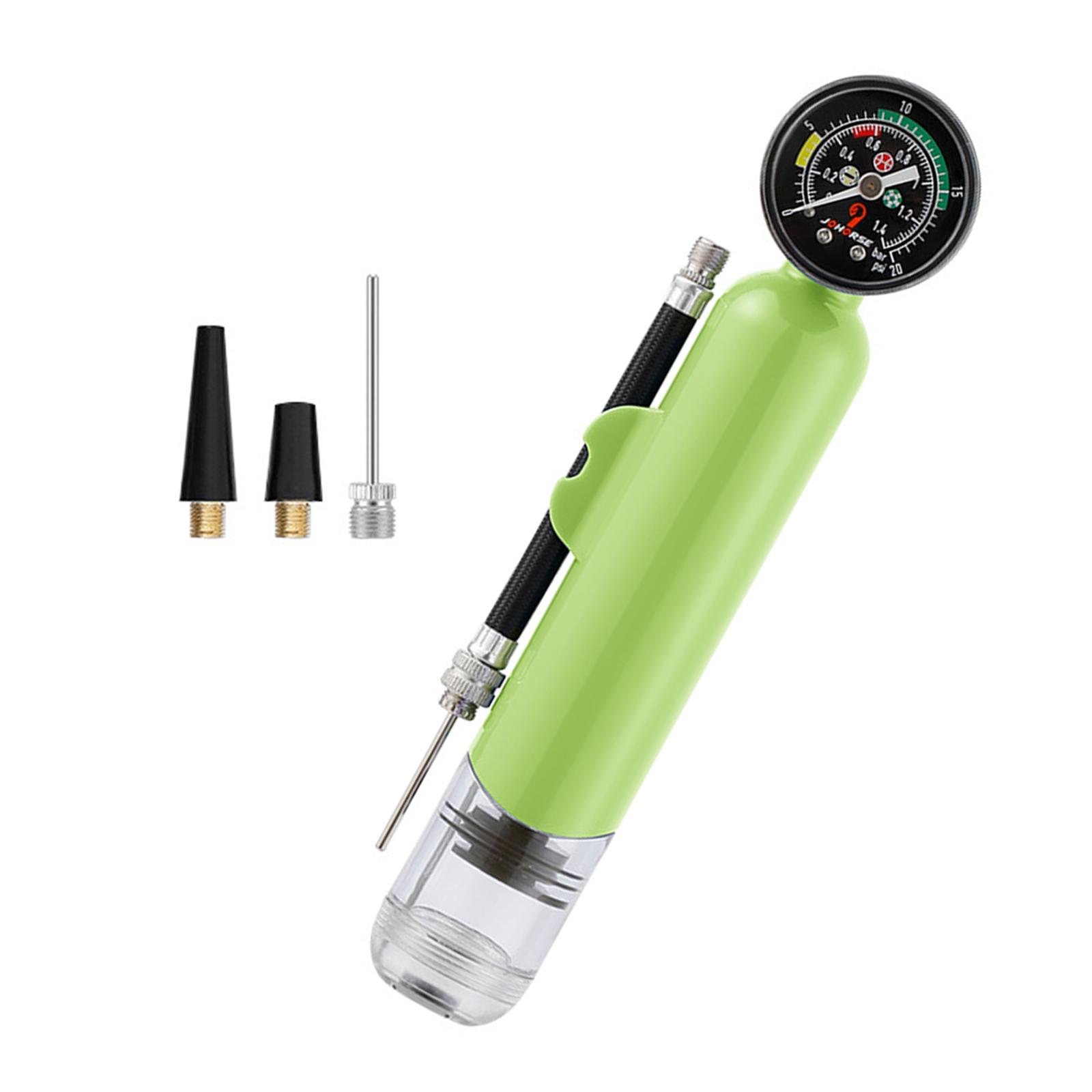 

Handheld Ball Pump with Pressure Gauge 20PSI Air Pump Portable Ball Inflating Pump for Balloon Volleyball Basketball зелёный