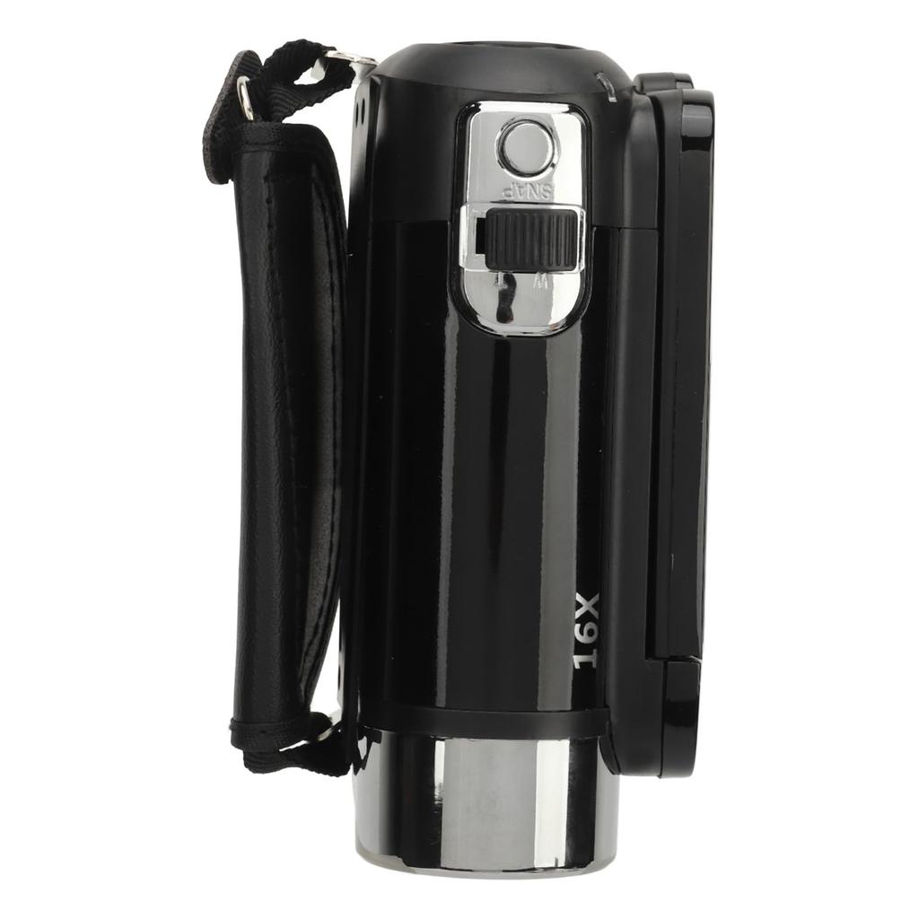 Digital Camera HD 1080P 16MP 2.4-inch Rotatable Screen Video Camera with 16X Zoom Recorder and Fill Light (Black)