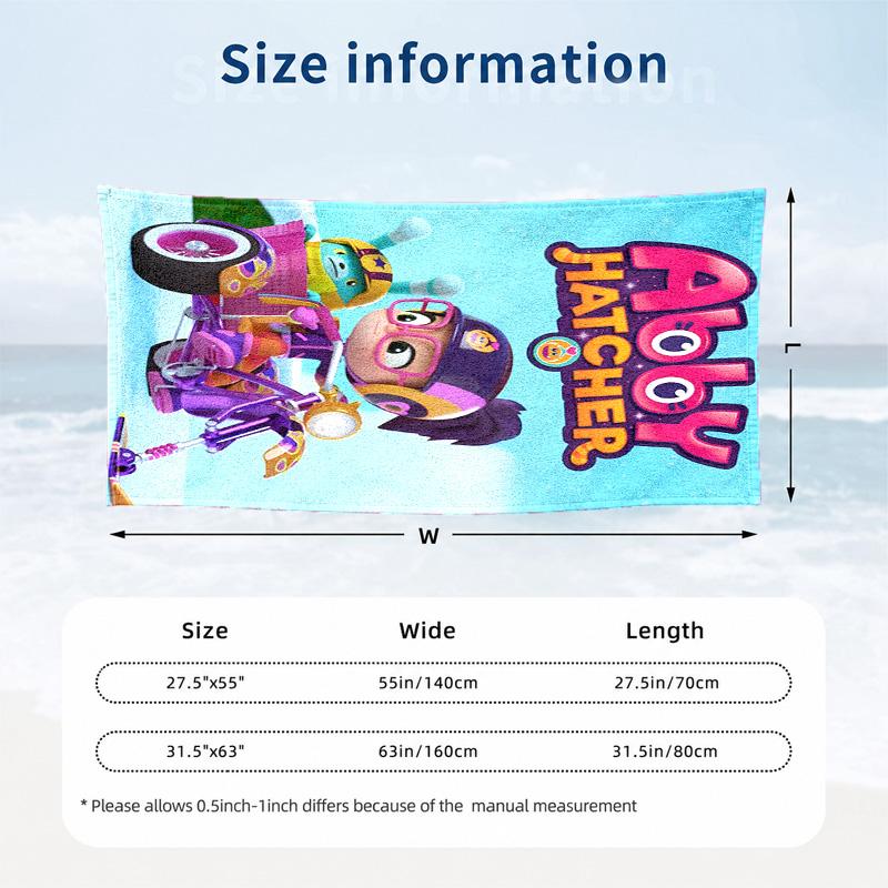 Abby Hatcher Microfiber Beach Towel Quick Dry Sand Free Lightweight Beach Towels for Travel Swimming Camping