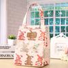 ins portable thermal insulation bag-border printing lunch bag ice bag thermal insulation bag thickened lunch lunch bag commuting