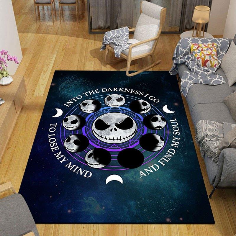 1 szt. Dywanik z wzorem Jacka Skellingtona z Disney'a Dywanik Obszarowy Antypoślizgowy Dywanik Można Prać Ręcznie Mata Podłogowa Odpowiednia do Salonu Sypialni Wystroju Domu