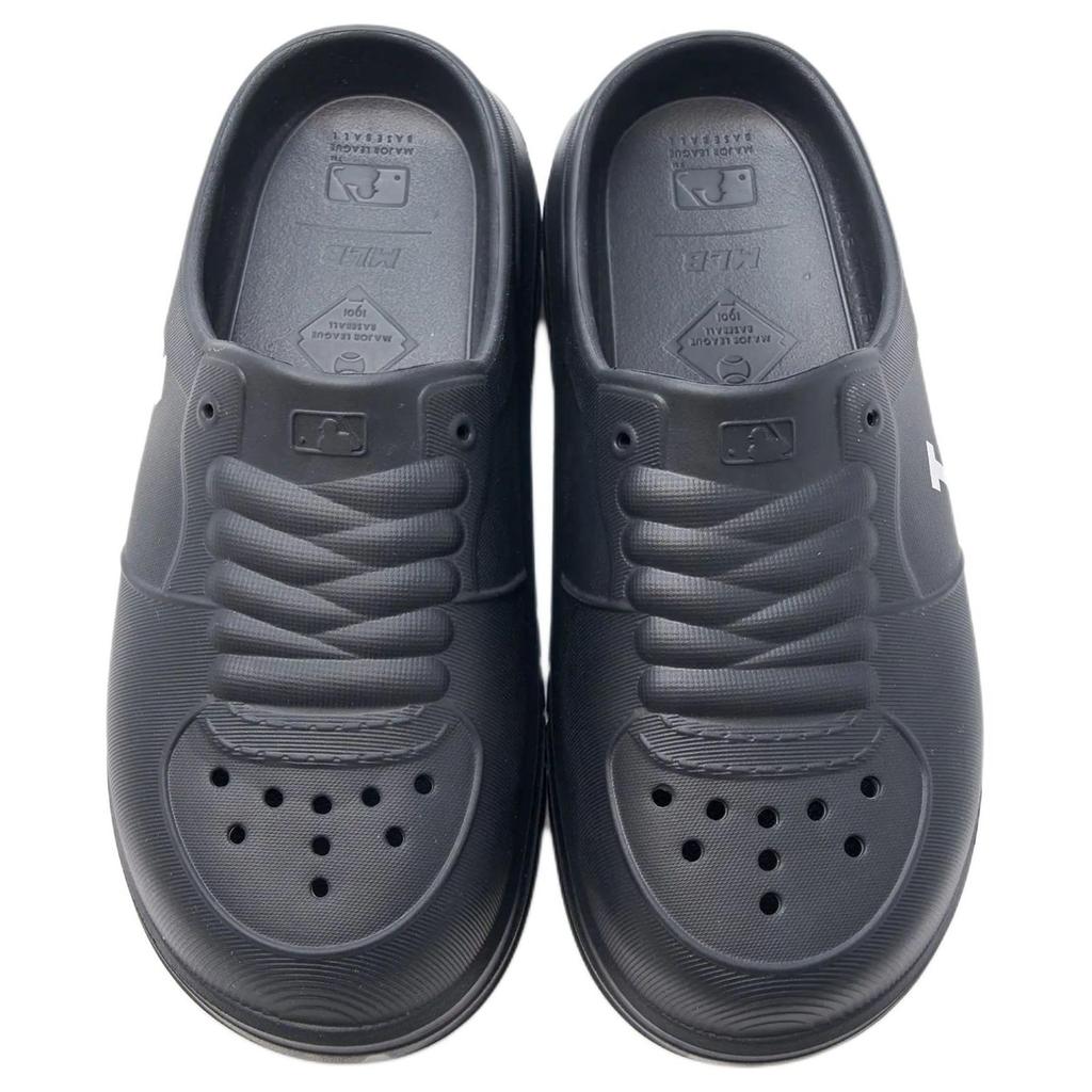 MLB Los Angeles Dodgers Chunky Liner Mule Comfortable Anti-Slip Closed-Toe Slippers Unisex slippers Black 3ASQC0153-07BKS