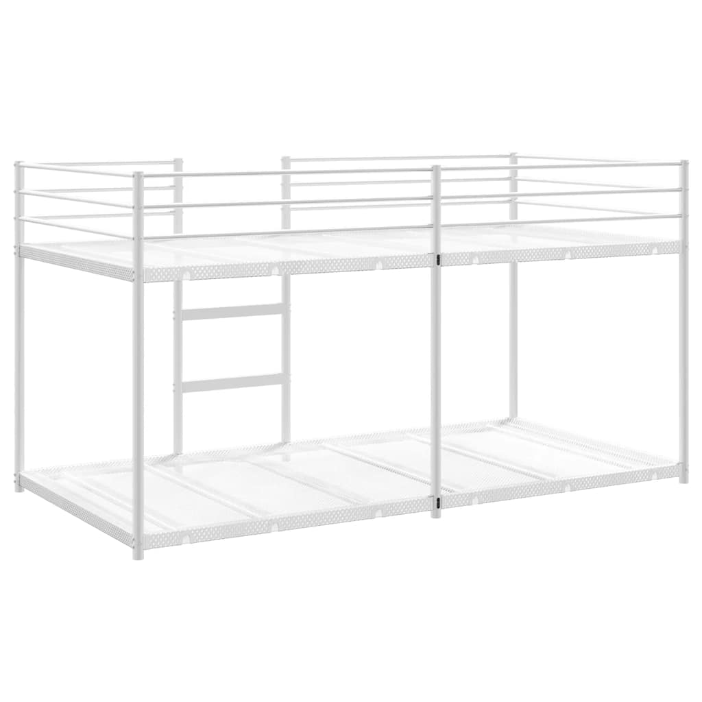 Bunk Bed without Mattress White 75 x 190 cm Steel