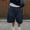 INCERUN Men Drawstring Elastic Waist Casual Loose Wide Legs Half Pants Shorts