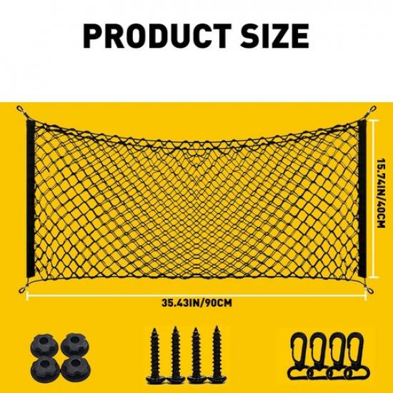 Trunk CARGO NET Car Nylon Elastic Mesh Truck Organizer SUV Universal 4 Hook Rear