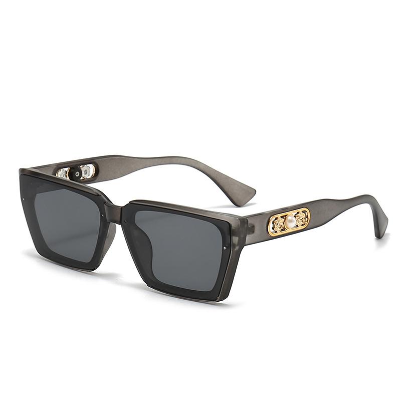 New retro large-frame sunglasses for women's advanced sense of UV protection, big face and thin trendy men's sunglasses