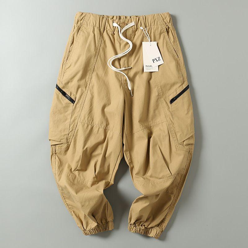Export Men's Tail Goods Spring and Autumn Fashion Brand Cotton Overalls Loose Casual Trousers Trendy Easiest for Match Elastic Ankle Banded Pants