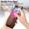 Retro Leather Bracket Wallet with Card Holder Phone Case for Samsung Galaxy Z Flip 6 5 4 3 Flip6 Flip5 Flip4 Protective Cover