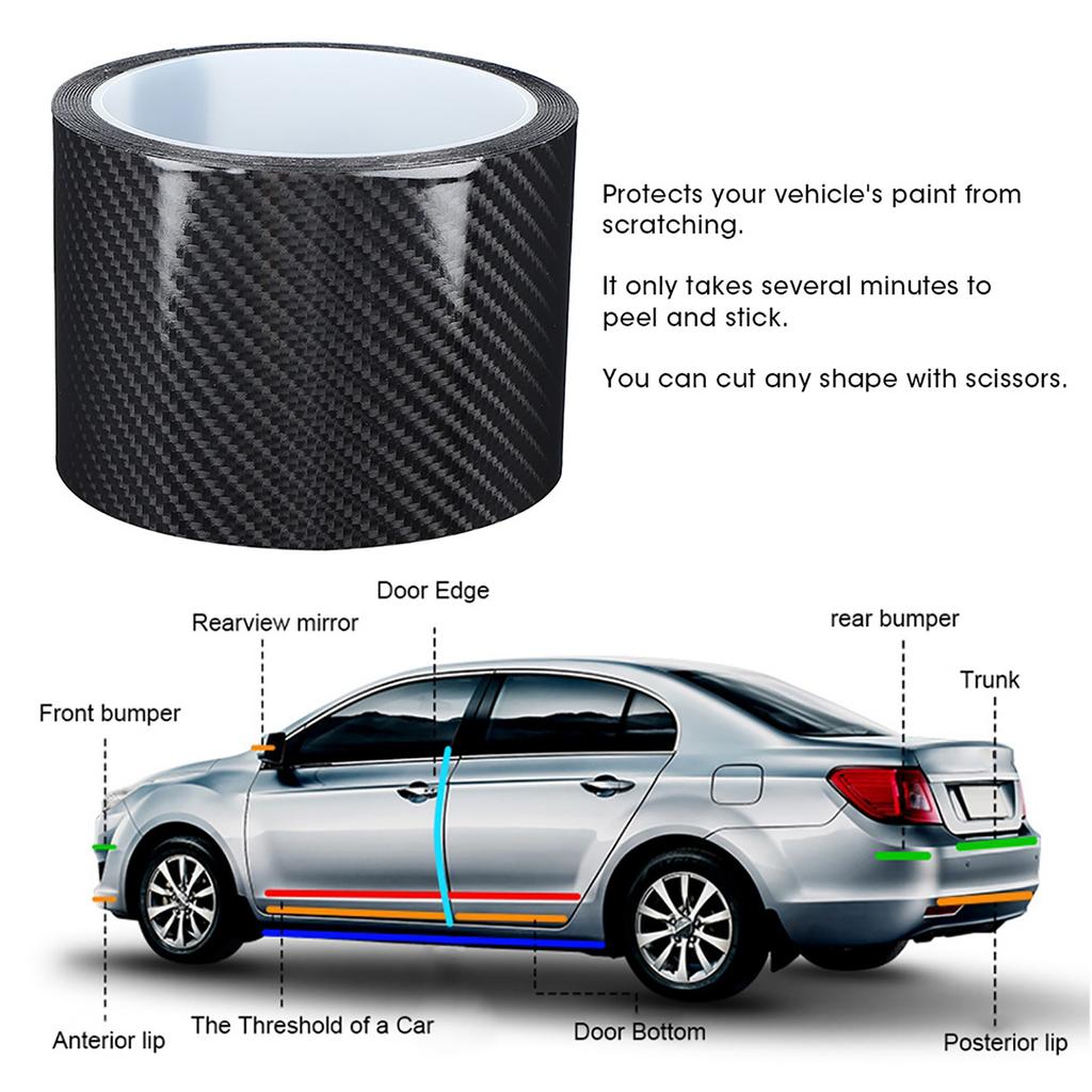 Car Stickers Door Sill Protector Universal Car Trunk Edge Sticker Anti Scratch Car Bumper Protection Film Car-Styling Accessorie