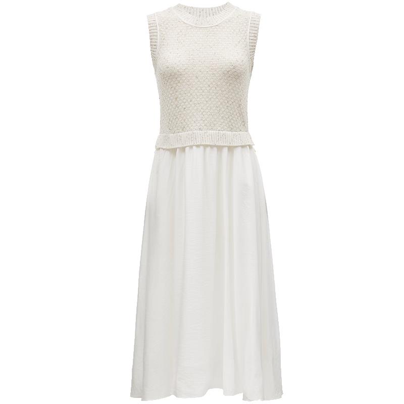 ONLY 2024 Autumn Fashion Round Neck Sleeveless Knit Midi Dress