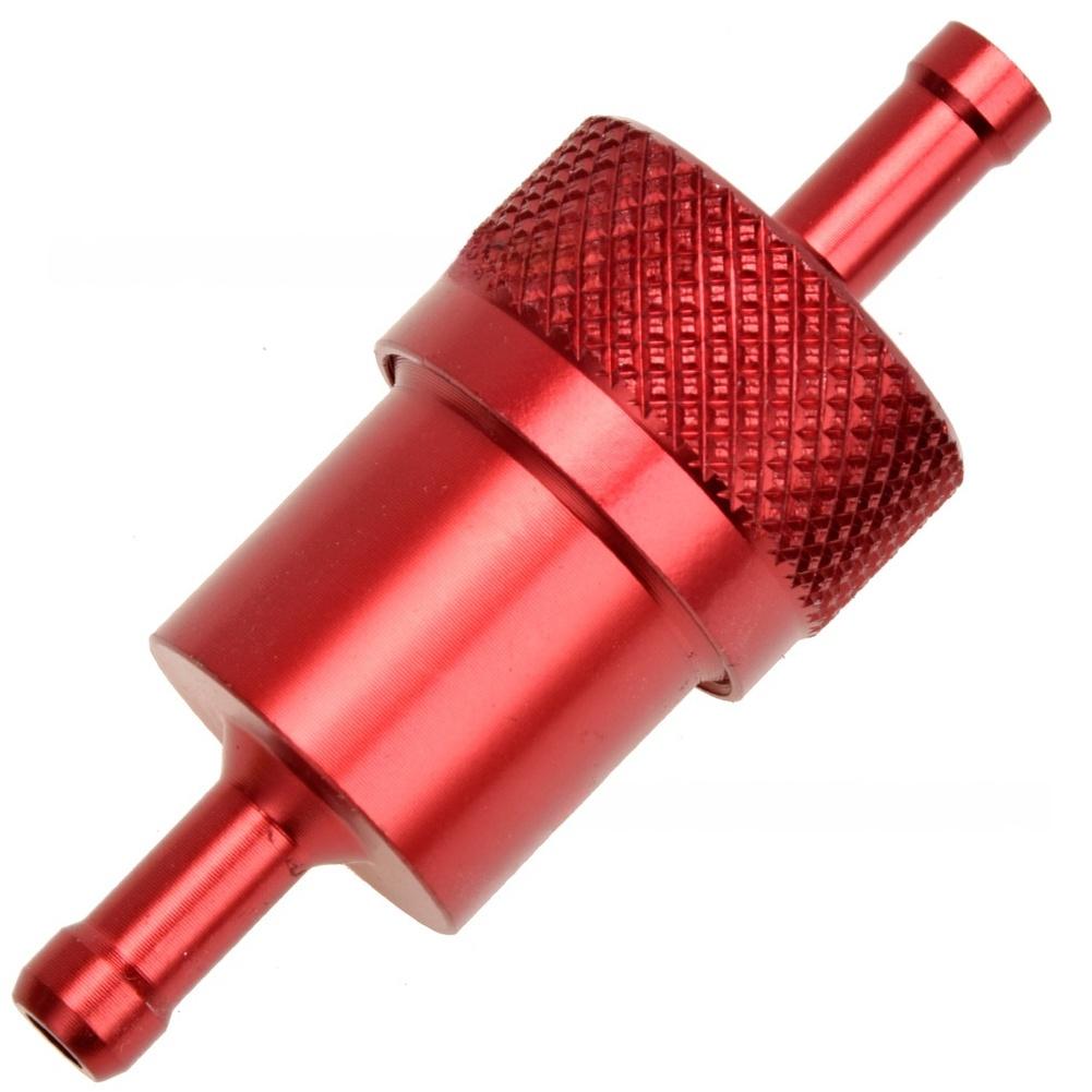 CNC Aluminum Alloy Oil Fuel Filter 6mm Reble Cleanable Fuel Filter For ATV Dirt Bike Scooters Motorcycle Replacement Parts