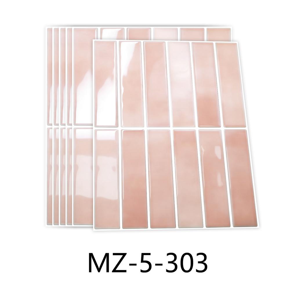 10/20/30Pcs 3D Tile Stickers 24x30cm Chinese Ink Landscape Wall Decals - Waterproof PVC Self-Adhesive Wallpaper for Kitchen Bathroom - Multi Designs