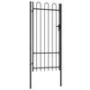 Single Gate with Arched Top Steel 1x2 M