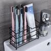 Stainless Steel Tooth Brush Holder Electric Toothbrush Holder Stand Multifunction Waterproof Punch Free Bathroom