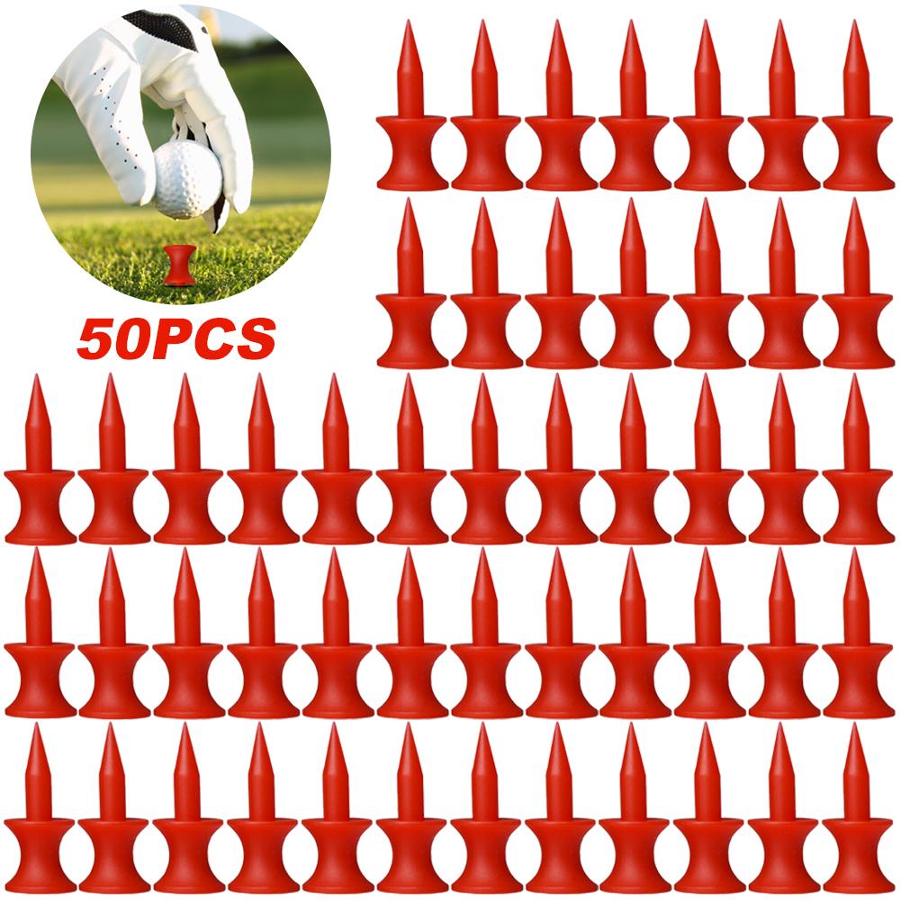 50 STÜCKE Holz Golf Tees von 30-70mm Golfballhalter Golf Training Übungs-Tees Stabiler Golfball Nägel Tees Golfzubehör