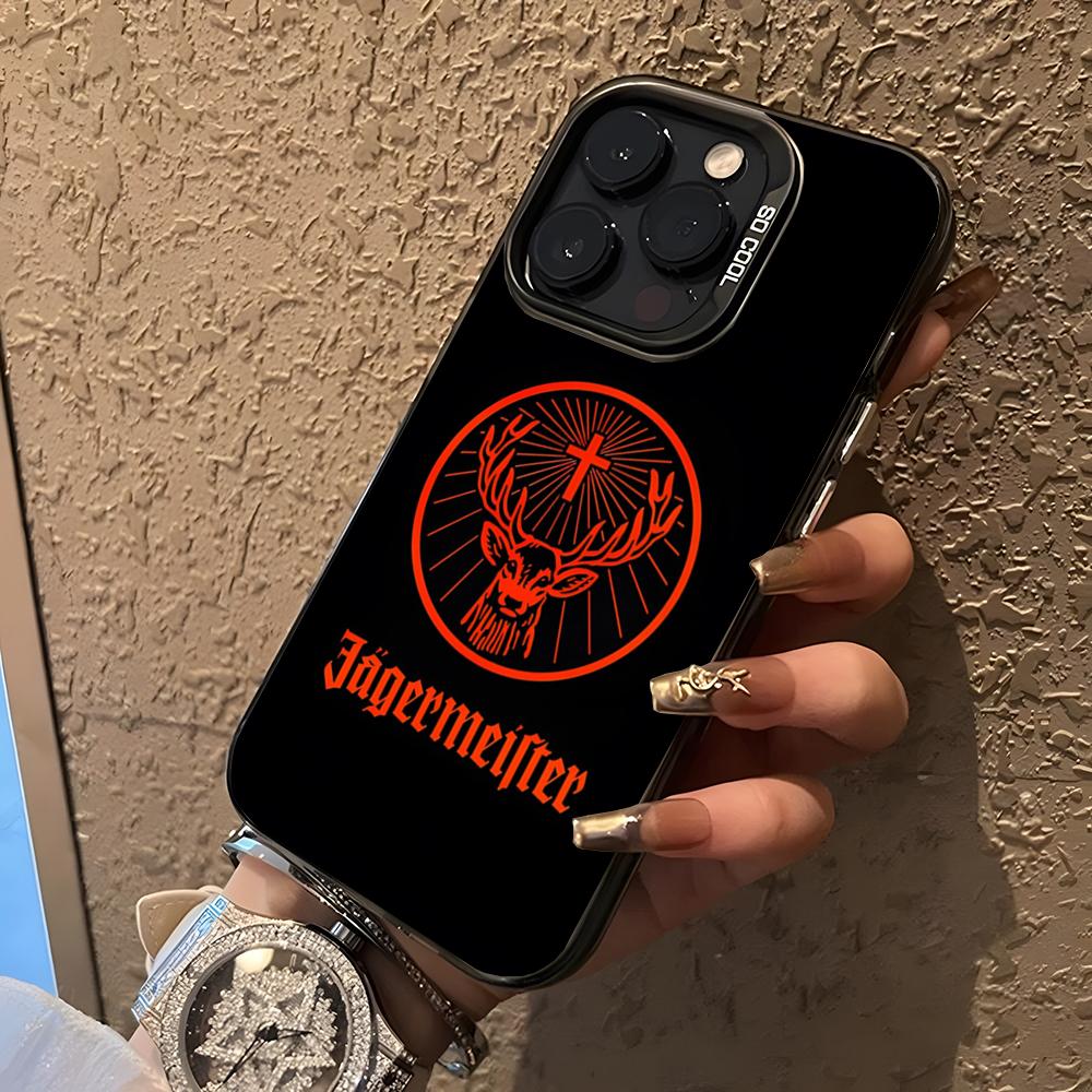 Classic J-Jager-Meister Phone Case For 17 Air IPhone 16 Pro Max 15 14 Plus 12 13 X XS Max 11 Colorful Silver Cover