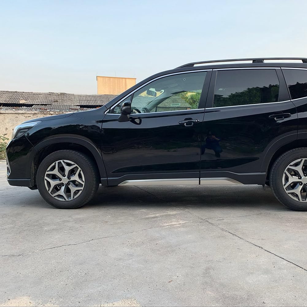 RUIQ Subaru New Forester SK Series Exterior Matte Side Door Under Designed Exclusively for the Subaru New Forester Nickel-Plated Moulds,