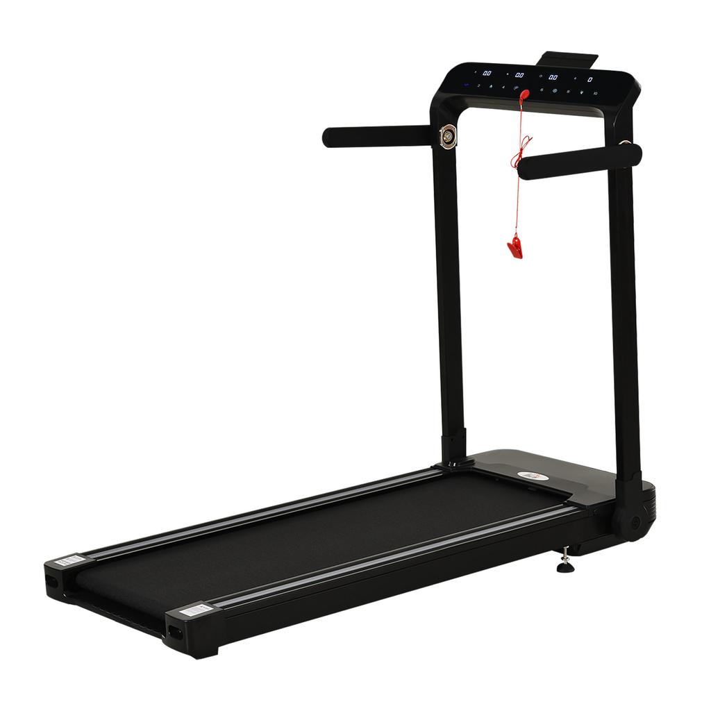 Folding Treadmill, 1.85HP Installation-Free Walking Jogging Running Machine, 12KM/H with 12 Pre-Programs and LED Display for Home Gym Office