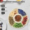 Divided Serving Tray with Lid and Handle 6 Compartment Snack Box Container Airtight Seal Snack Platter Fridge Safe Charcuterie