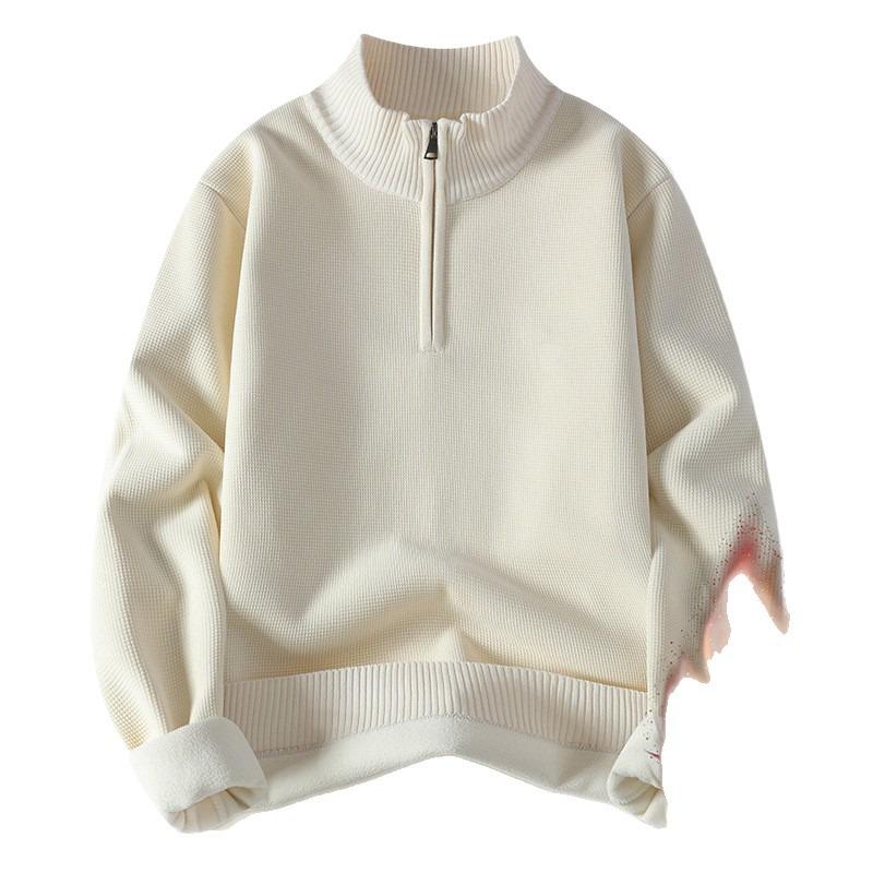 Men S Autumn Winter Fleece Thick Half Zip Pullover Sweatshirt
