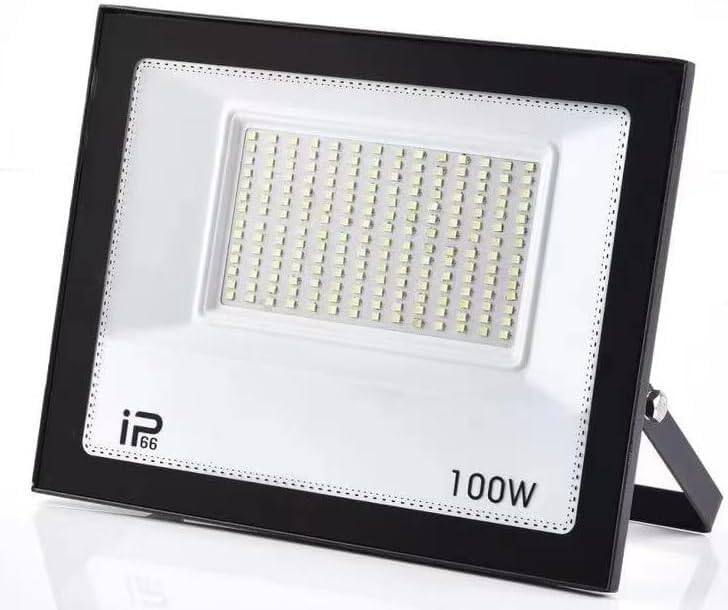 Slim IP66 Waterproof LED Floodlight Work Light, 100V200V (85-265V) Compatible, 100W, 15000LM, Energy Saving, High Brightness, Long Lifespan, Grounded