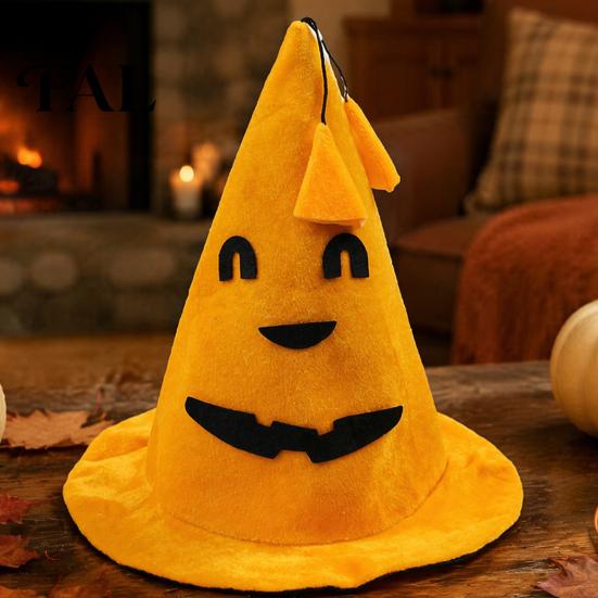Portable Washable Holiday Hat Halloween Pumpkin for Kids Adults, Funny Plush Bulk Event Gift Supplies Witch Party Costume, Cosplay, Stage Performances