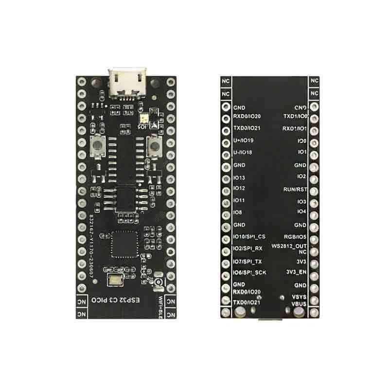 

ESP32-C3 WiFi & Bluetooth Dev Board з GPIO, Сумісна з Raspberry Pi PICO та Arduino IDE