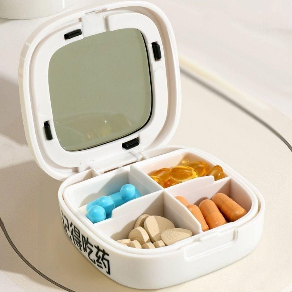 Moisture-proof Pill Box Plastic Medicine Container Portable Vitamin Organizer  Living Room