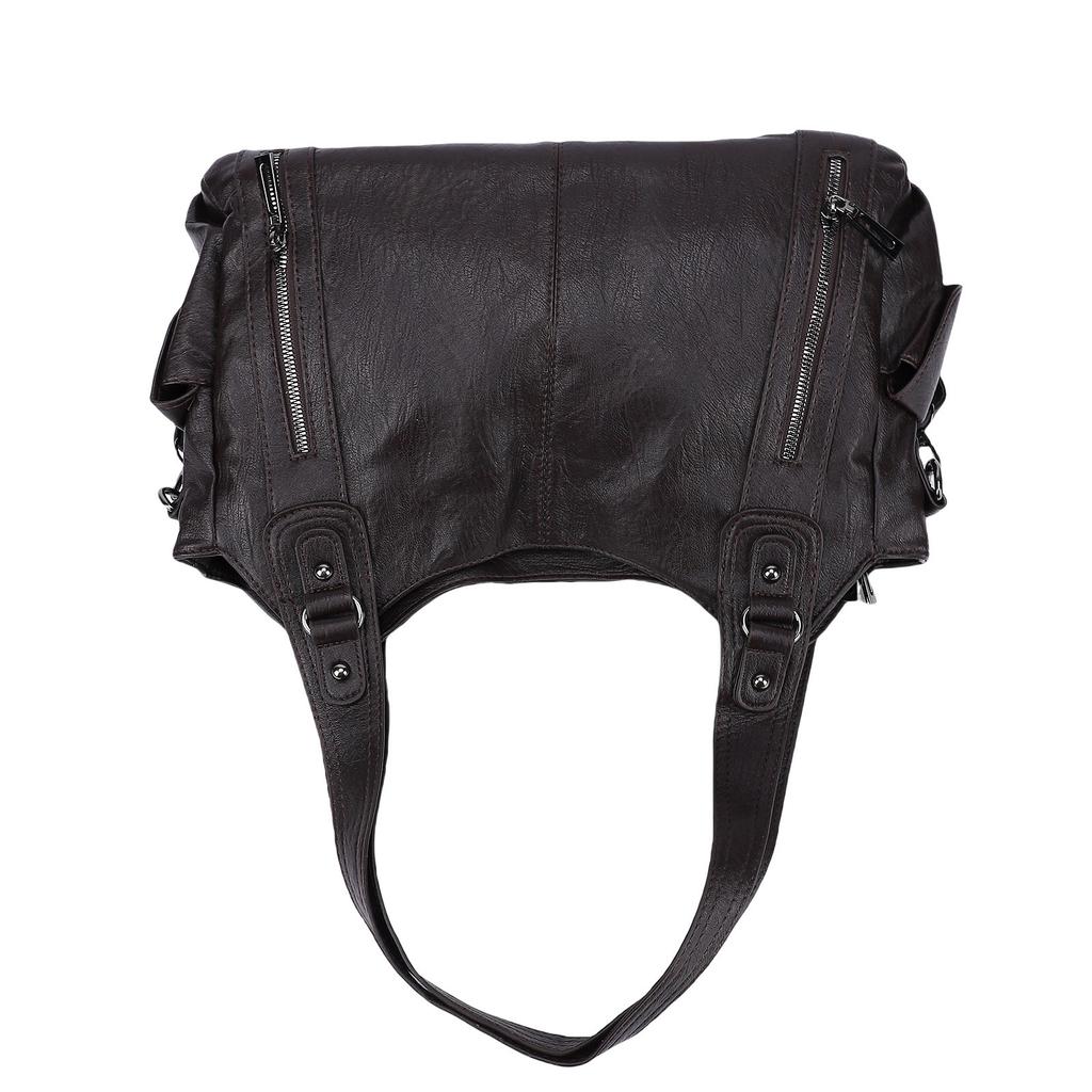 Shoulder Bag Simple Stylish PU Leather   Bag Large Capacity Handbag for Daily Use
