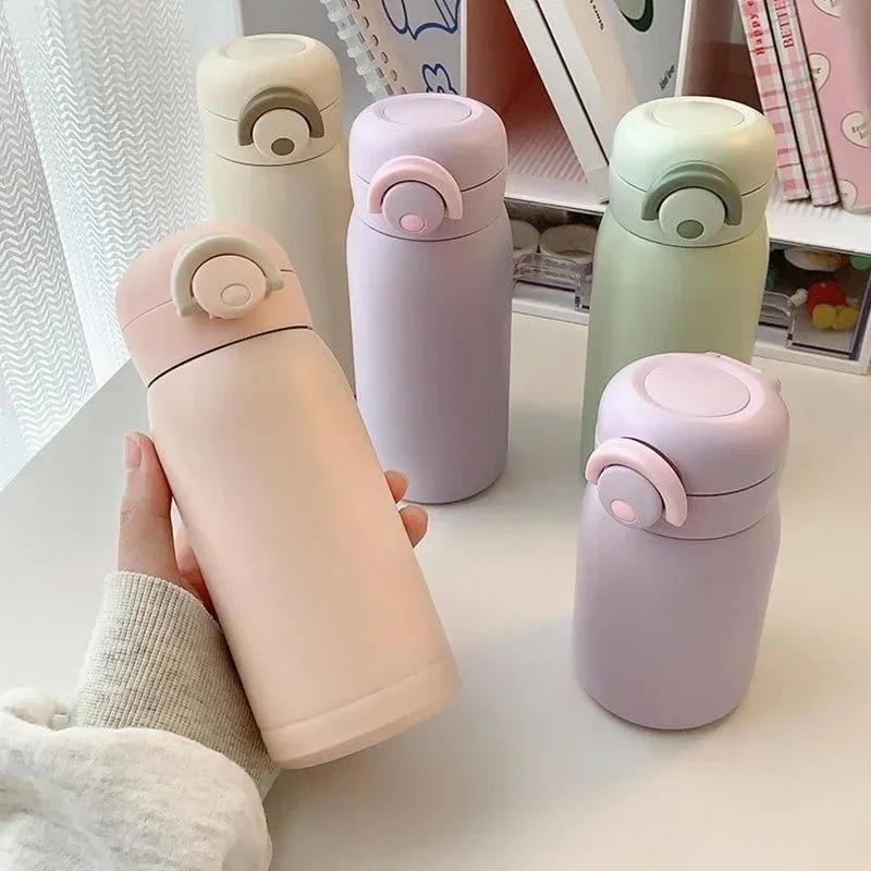 350ml/220ml Mini Thermos Cup Pocket Cup Stainless Steel Thermal Coffee Mug Vacuum Flask Insulated Hot Water Bottle Kids Gift