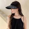 Diamond ins sun protection hat women's summer UV protection face shade sunshade big brim empty top straw hat sun hat