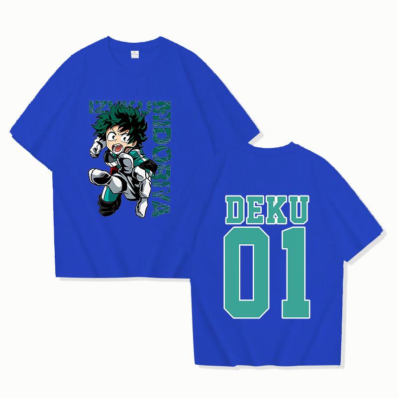 Hot Anime Deku Printed Women Men Summer Short Sleeve Tee Shirts Round Neck Casual Fashion Y2k Unisex Tops