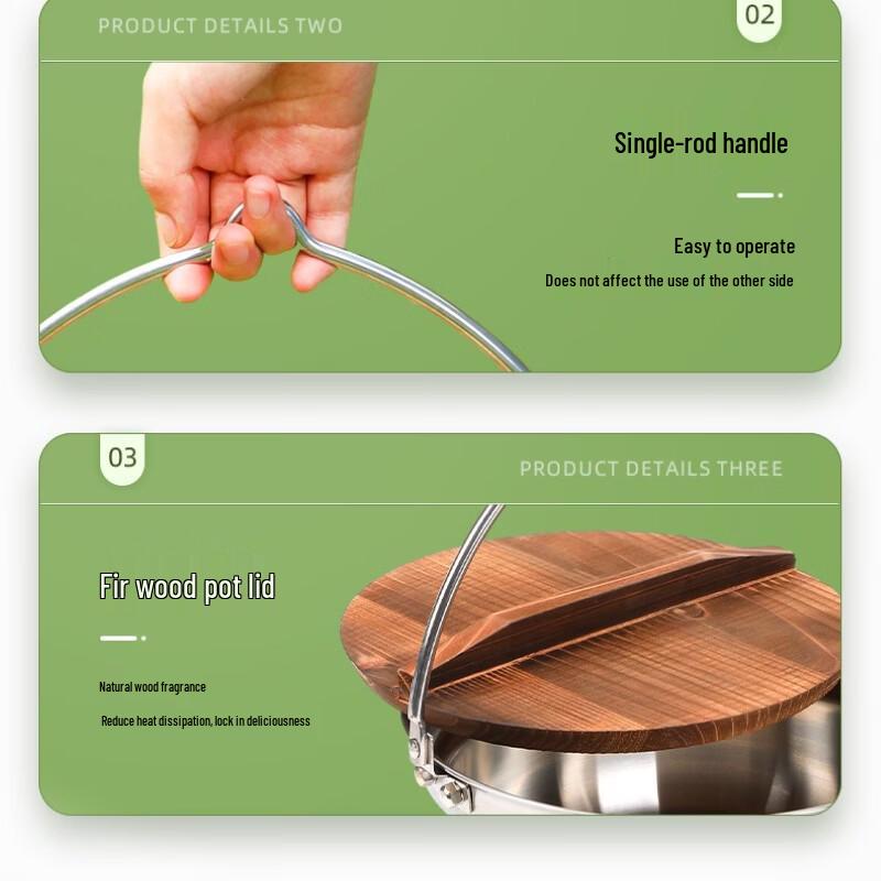 Zhishi Outdoor Camping Stainless Steel Hanging Pot