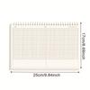 B5 Top Spiral Notebook Thickened Grid Lined Journal Student Sectioned Study Note Book for Exam Preparation