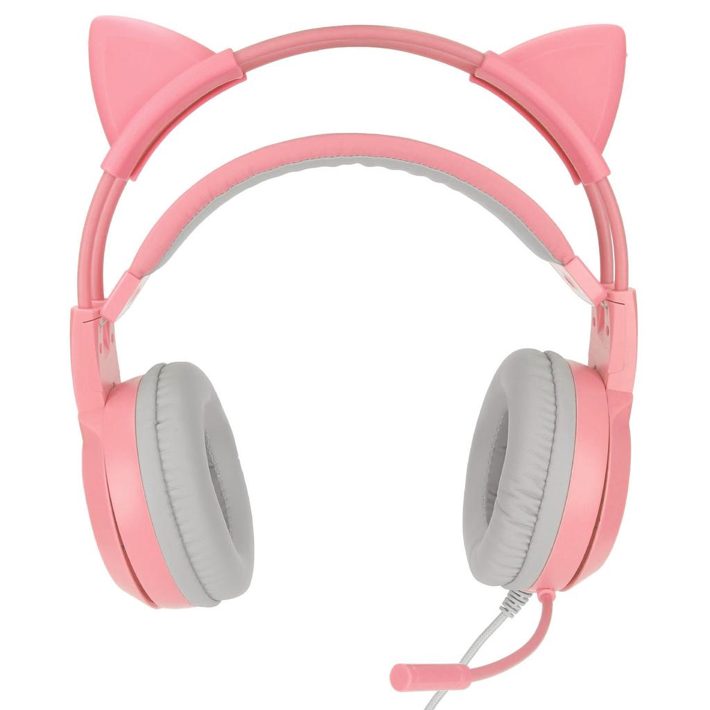 SYG25 Herní sluchátka s kočičími uši USB+3,5mm konektor Herní sluchátka Podporují nastavení hlasitosti Mikrofon
