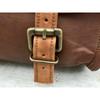 Bag Tool Motorcycle Leather Goat Strap Buckle Closure Brown Genuine Vintage New