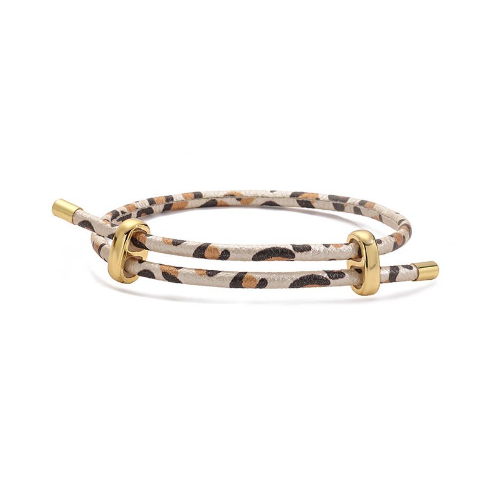 Mode Hip-hop Plusieurs Couleurs Motif Serpent Imprimés Léopard Bracelets Tissés pour Femmes Personnalisé DIY Bracelet Perles Bijoux
