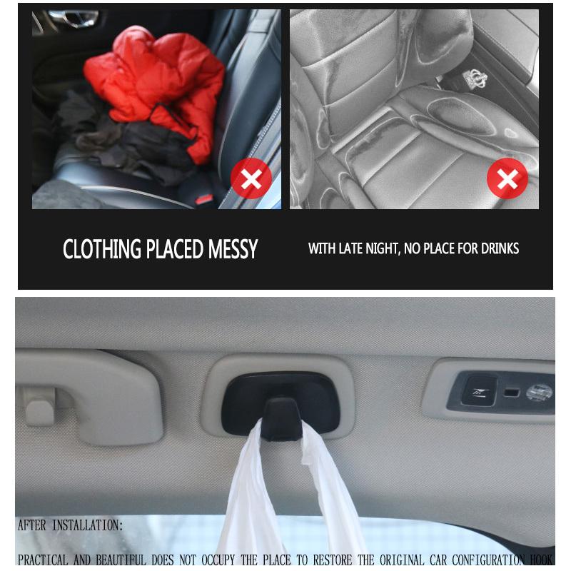 For Volvo XC60 V60 S60 XC40 S90 V90 Car Hanger Hook Rear Row Defect Modification Special Hook for 2015- Xc90 2018- Xc60