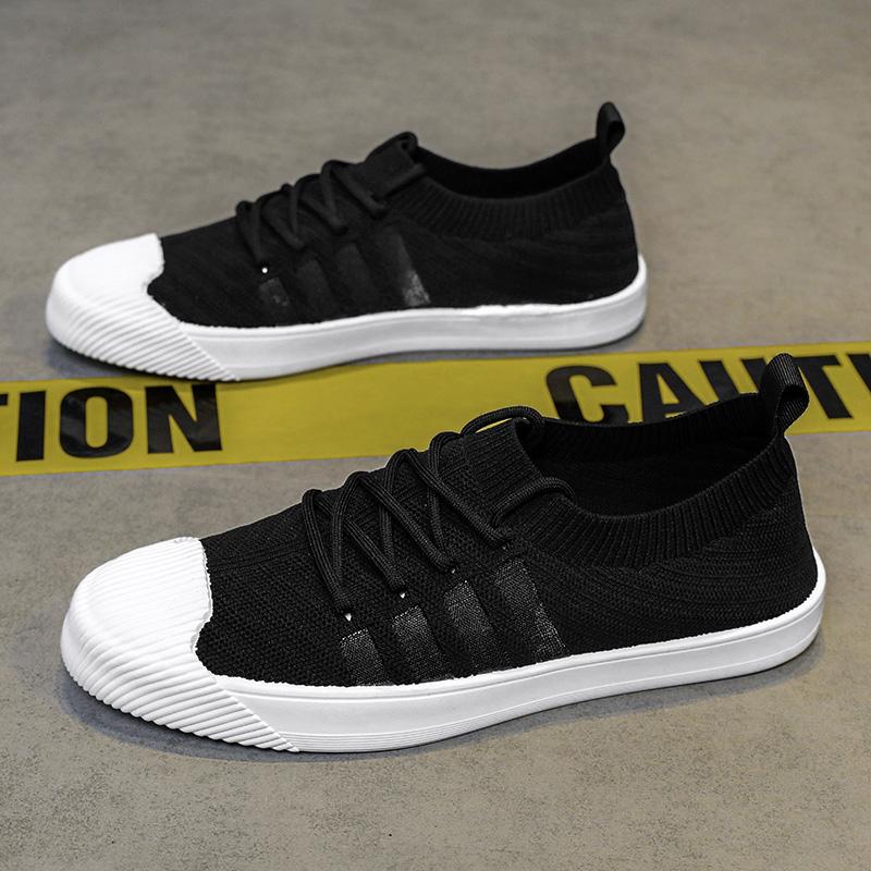 

Модные мужские кроссовки повседневная обувь для скейтбординга мужские плоские брендовые модные парусиновые туфли дышащие нескользящие вождение теннис спортивная обувь 44 чёрный