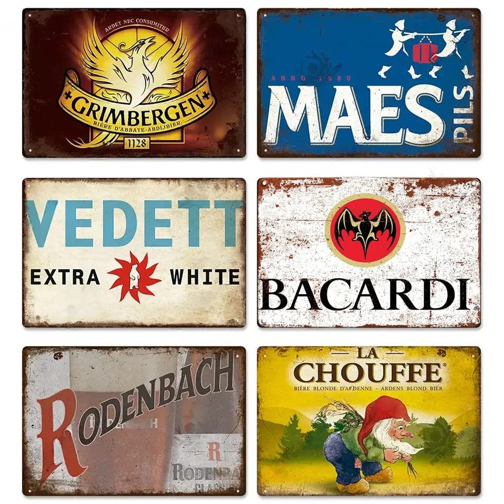 Retro Belgium Beer Brand Poster Vintage Sign Metal Sign Decorative Plaque for Room Bar Pub Man Cave Club Wall Decoration