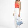 Bally Simple Solid Color Goat Leather Flap Tote Shoulder Bag Women bags Blue 6302776
