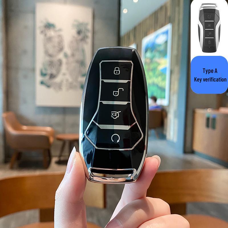 BYD Dolphin Key Case for Han Song, Tang DM-i, Qin Pro/Plus, Yuan, and E2 - Car Shell Buckle Bag.