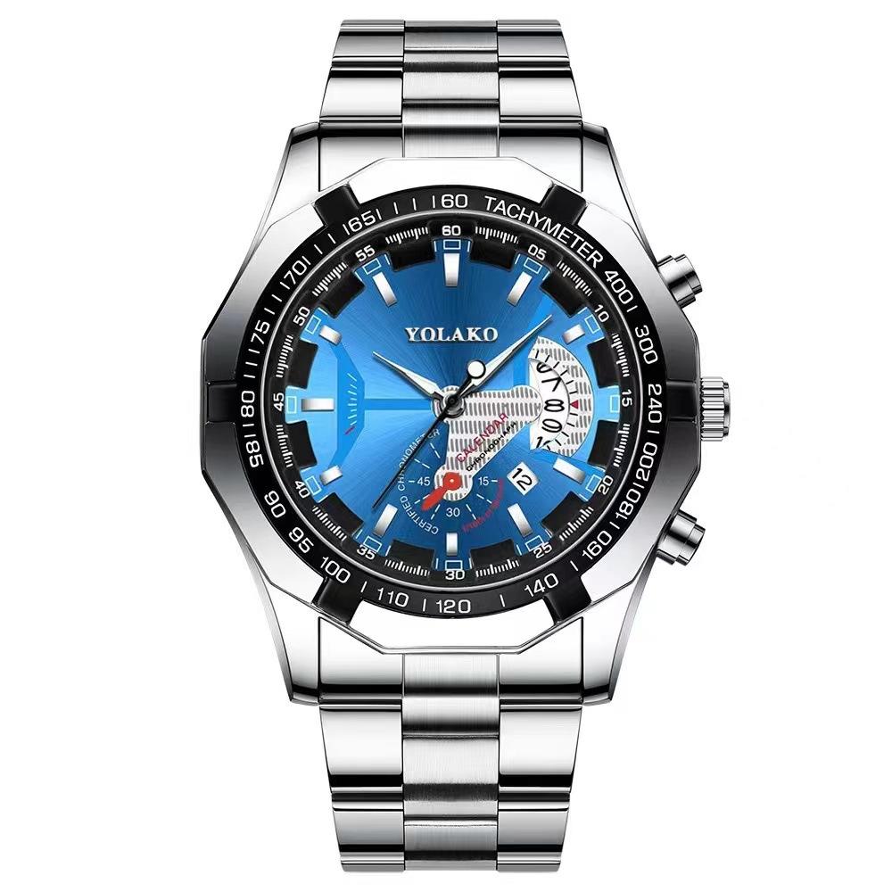 New Watch Quartz Large Dial Men's Watch Men's Watch Large New Concept Calendar Steel Strap Watch