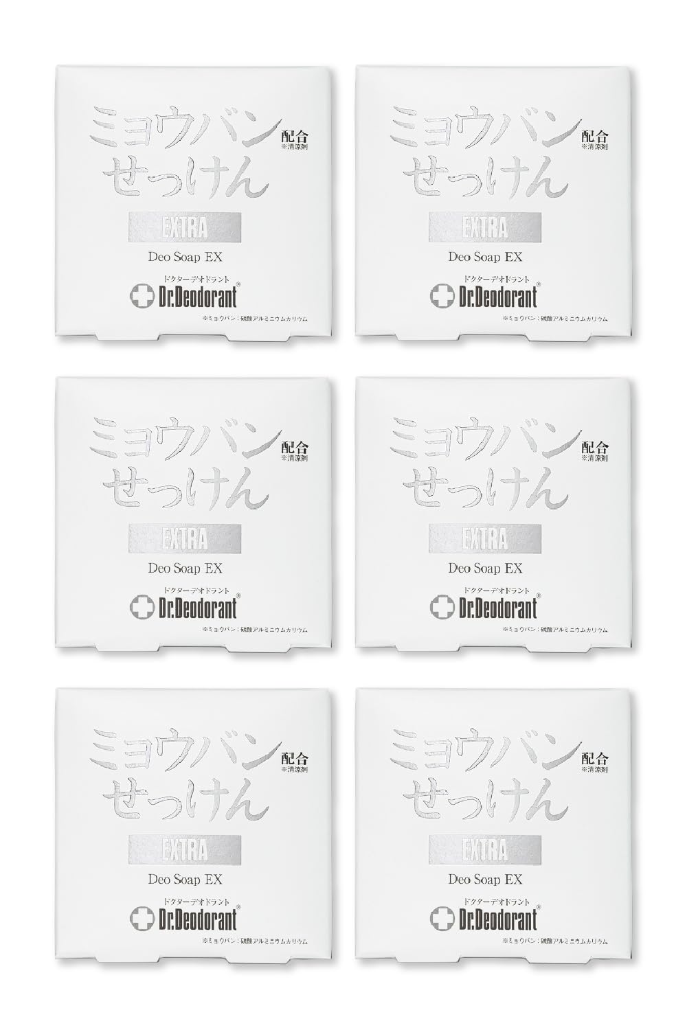 

Лечебное квасцовое мыло EX для дезодоранта от запаха подмышек и ног (6 упаковок) Облегчение, Доктор. [Квазинаркотик]