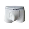 Men's Cotton Flat Corner Pants Ribbed Cotton Minimalist White Oversized Underwear High Elasticity Four Corner Underwear