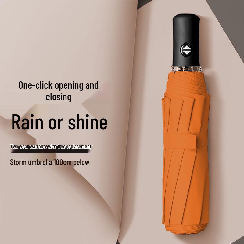 High-End Automatic Folding Sun & Rain Umbrella for Men - Large Size Sunscreen Sunshade
