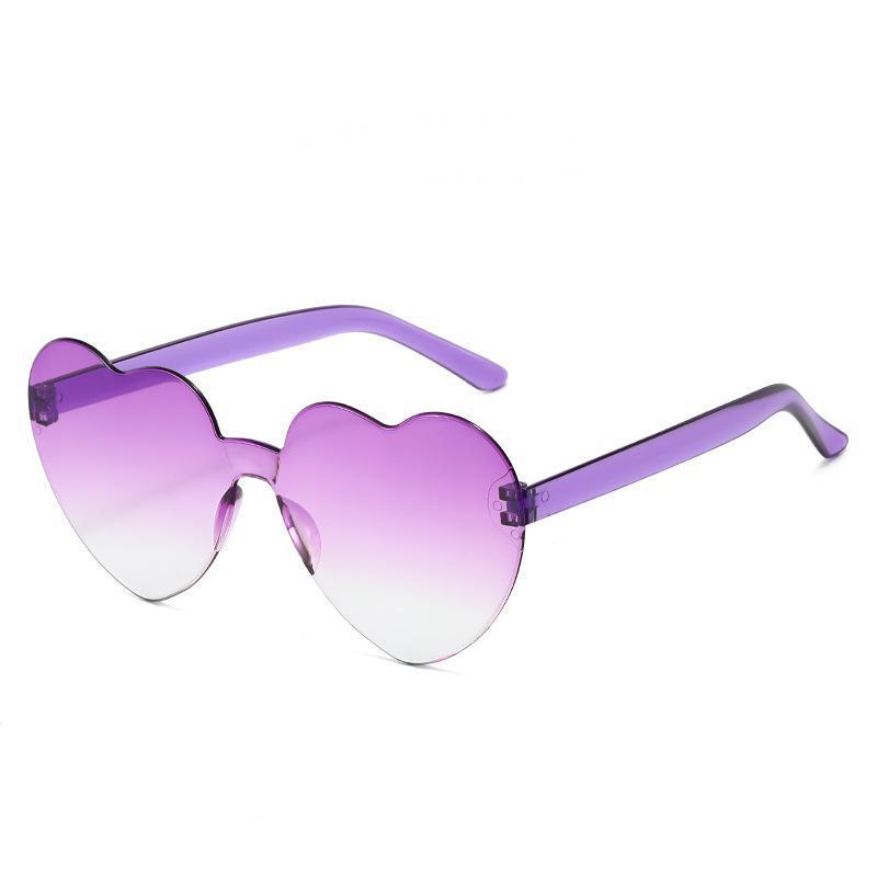 Trendy Heart-Shaped European-American Sunglasses for Women - Masquerade Party & Fun Glasses