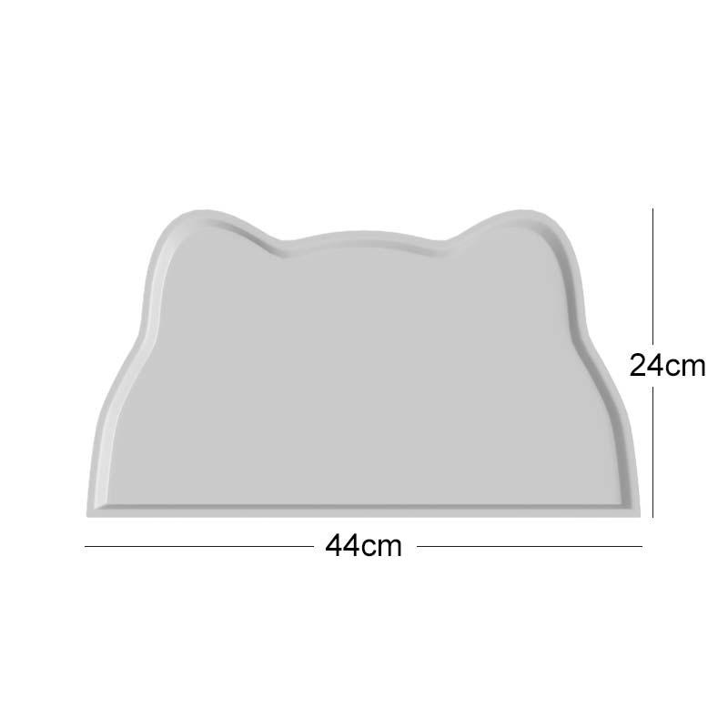 

Pet Food Mat Waterproof Anti Slip Large Mat for Cats Dogs Feeding Bowl Leak Proof Easy Clean Pet Supplies 44x24cm серый
